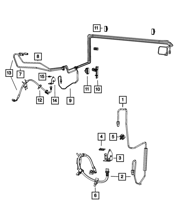 5140865AA - Brakes: Brake Hose Bracket for Mopar Image