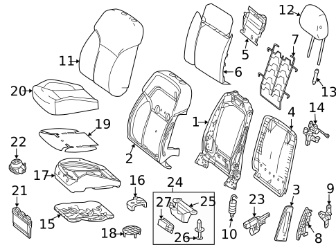 Front Seat Components for 2016 Mercedes-Benz GL63 AMG #0