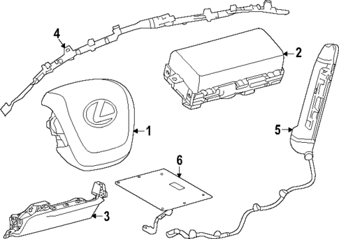 Air Bag Components for 2024 Lexus TX550h+ #1
