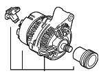 12770124 - : Alternator New 140 Amp for Saab: 9-3, 9-5 Image