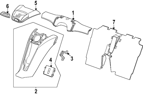 Interior Trim - Rear Body for 2025 Chevrolet Corvette #1