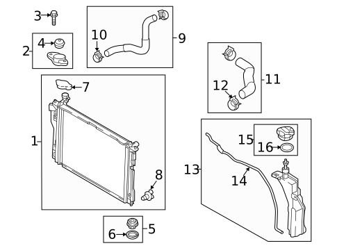 Radiator & Components for 2015 Hyundai Genesis #0