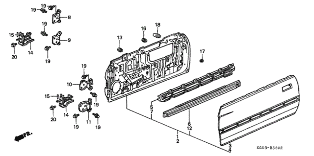 Front Door Panels for 1990 Acura Legend #0