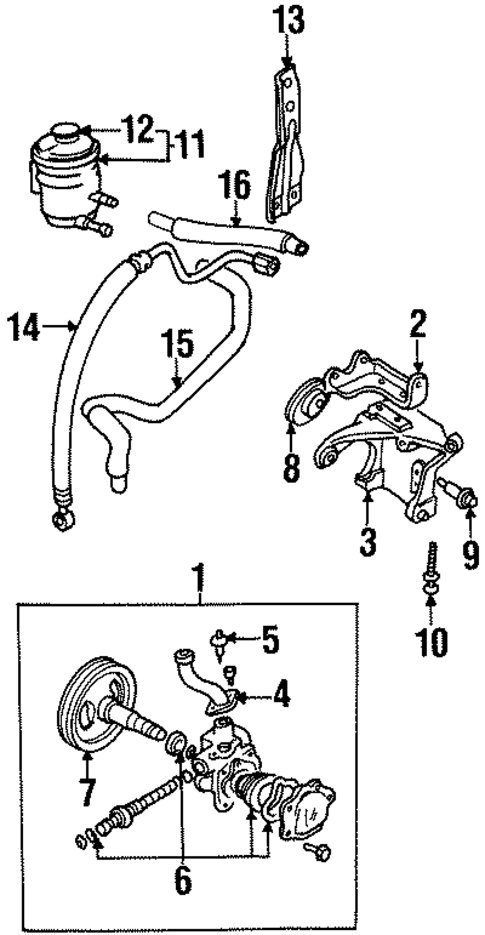 Pump & Hoses for 2001 Suzuki Swift #0