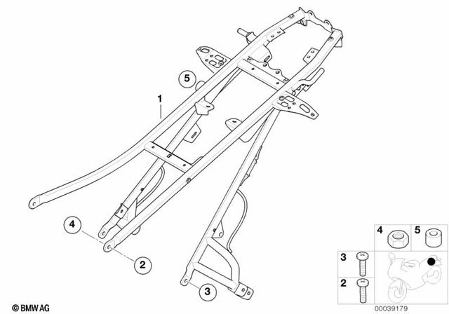 36317709543 - Exhaust System: Oval Head Screw - M8X25-10.9 zns3 for BMW-Motorrad Image