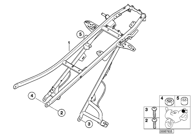 18211464095 - : Nut - M8 for BMW-Motorrad Image