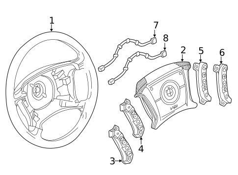 Steering Wheel & Trim for 2006 BMW X5 #0