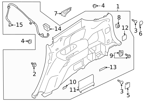 Interior Trim - Rear Body for 2024 Subaru Ascent #0