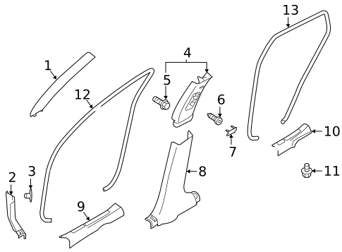 Interior Trim - Pillars for 2020 INFINITI QX50 #0