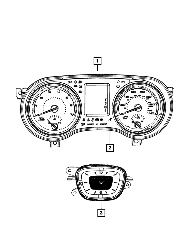 « 56046398AK –  : Pan Instr Grp Instr pour Mopar Image »