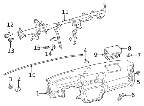Instrument Panel for 2009 Toyota 4Runner #0