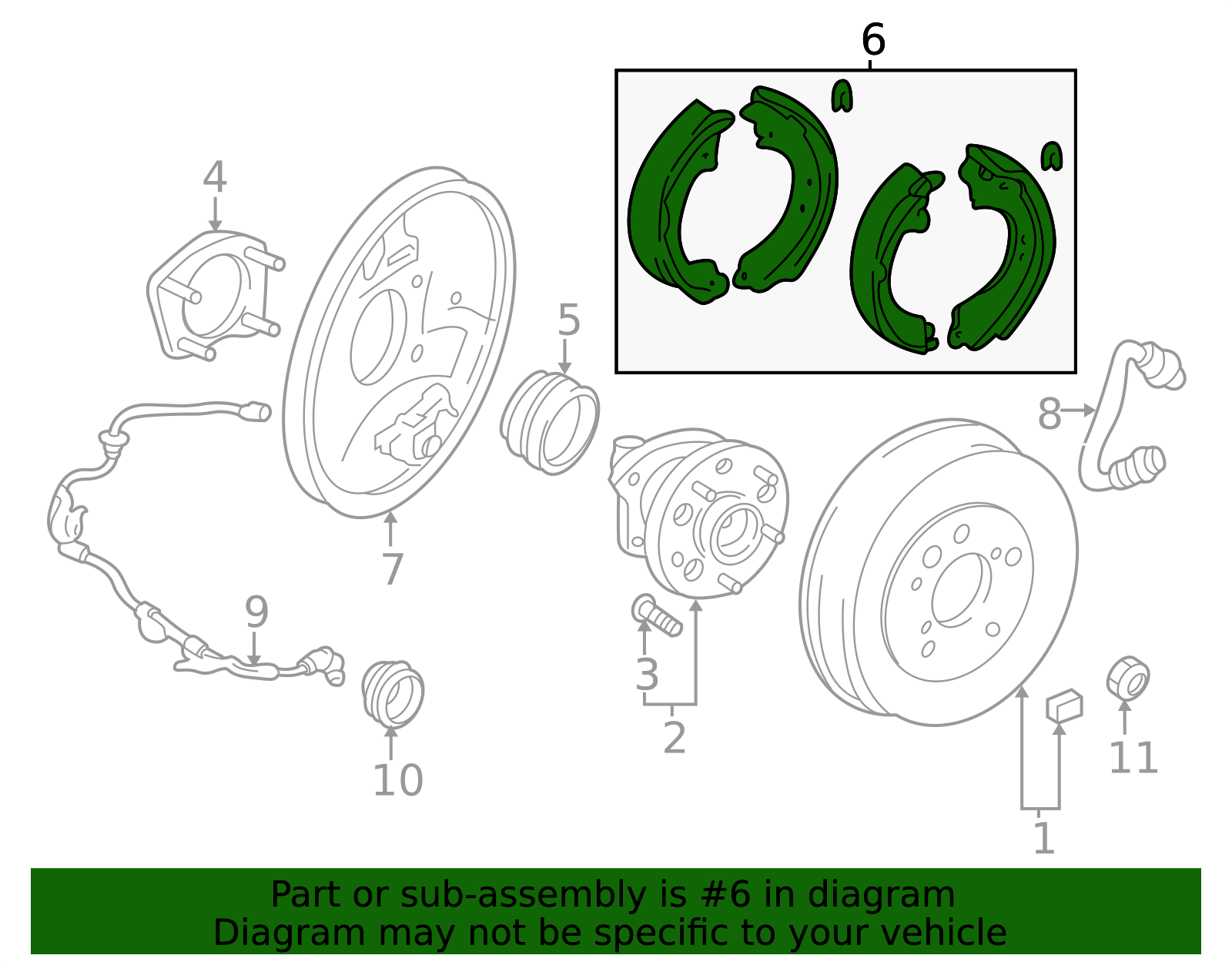Toyota RAV4 Brake Shoe Set - Guaranteed Genuine Toyota Parts