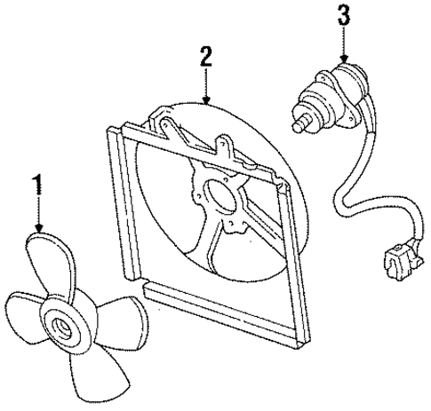 Cooling Fan for 1997 Ford Aspire #0