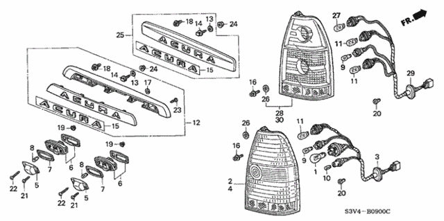 Taillight for 2005 Acura MDX #0