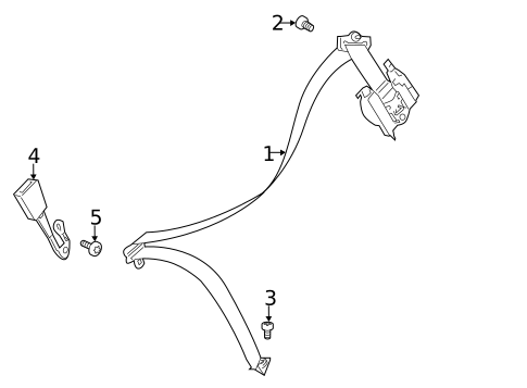 Rear Seat Belts for 2012 Mercedes-Benz CL600 #0