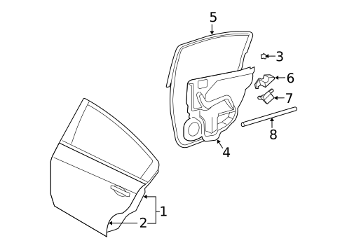 Door & Components for 2007 Nissan Altima #0