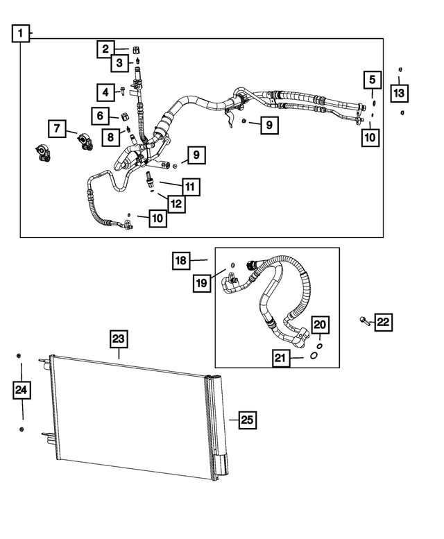68302519AG - : A/c Suction And Liquid Line for Mopar Image