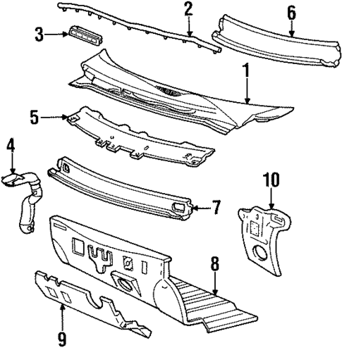 Cowl for 2003 Ford Windstar #0