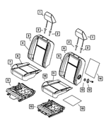 1DL461J3AA - Interior Trim: Front Headrest for Dodge: Ram 1500, Ram 2500, Ram 3500 Image