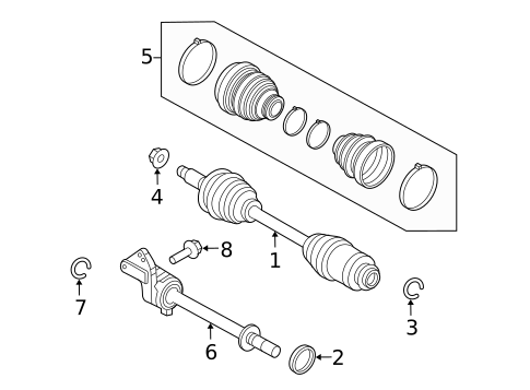 Drive Axles for 2011 Mercury Milan #0