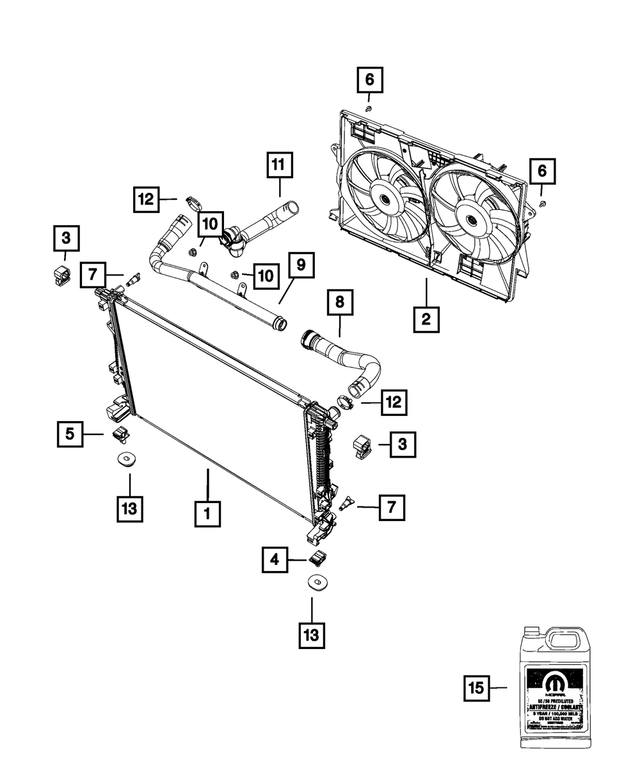 « 68191620AC – Cooling : Entrée De Radiateur Durite Et Collier pour Mopar Image »