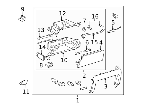 Glove Box for 2012 Toyota 4Runner #0