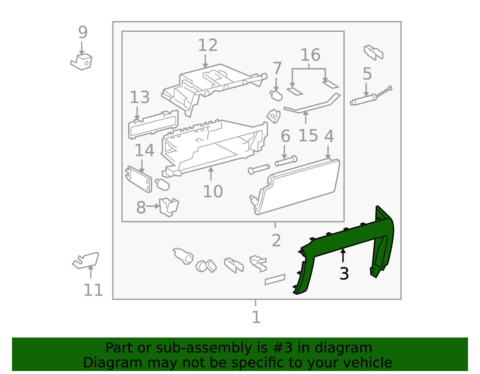 2010-2013 Toyota 4Runner Finish Panel 55476-35010-C0 | MotorMotor