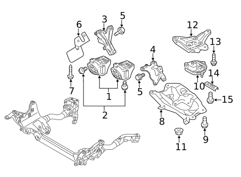 Engine & Trans Mounting for 2013 Audi Q5 #1