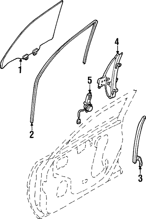 Glass - Front Door for 1998 INFINITI Q45 #0