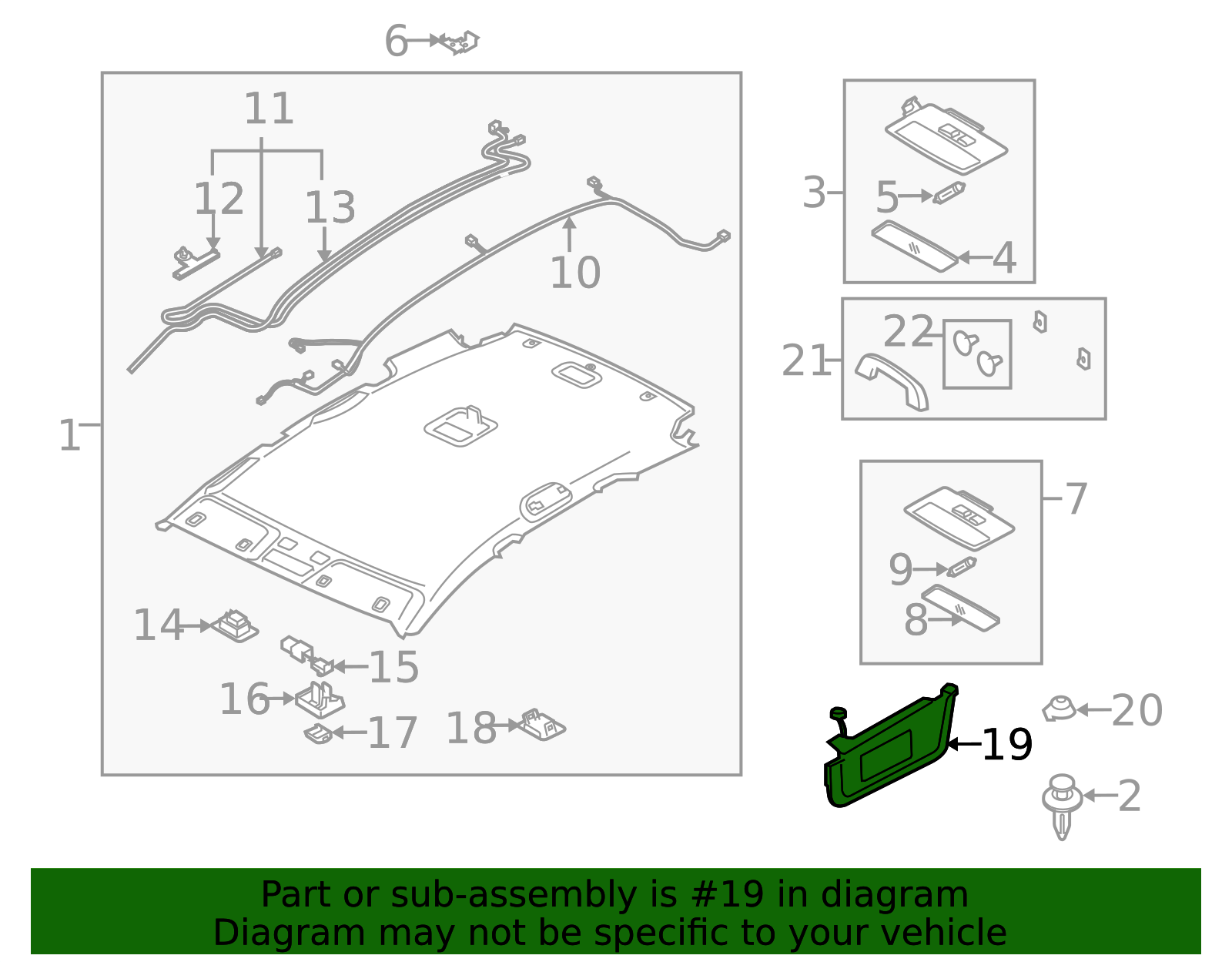 2007-2008 Mazda CX-7 Sun-Visor EG21-69-320B-77 | OEM Parts Online