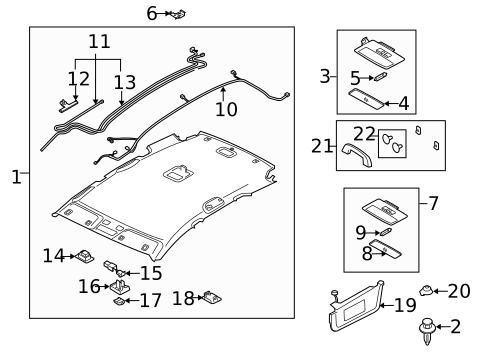 Interior Trim - Roof for 2008 Mazda CX-7 #0