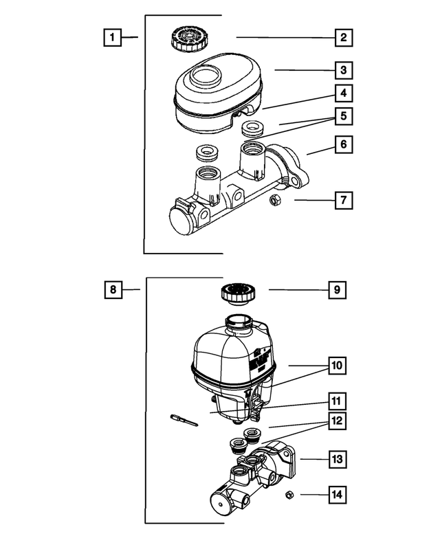 4723394 - Service Brakes: Master Cylinder Reservoir Pin, Mounting for Mopar Image