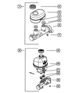 5093407AA - Service Brakes: Brake Master Cylinder for Dodge: Ram 2500, Ram 3500 Image