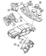 5030270AD - Instrument Panel and Radios and Consoles: Audio Amplifier for Chrysler: 300 | Dodge: Charger, Magnum Image