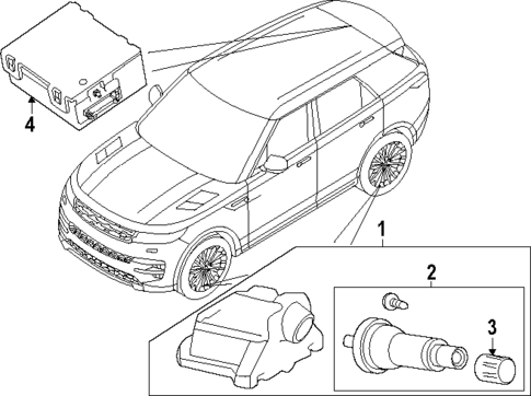 Tire Pressure Monitor Components for 2023 Land Rover Range Rover Sport #0