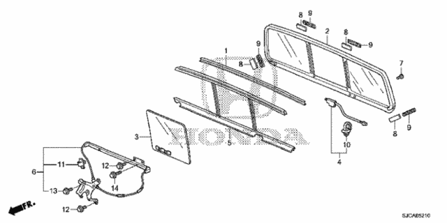 Rear Windshield for 2014 Honda Ridgeline #0