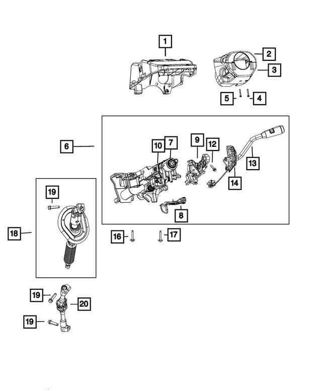 6NH95RN8AC - : Steering Column Shroud for Mopar Image