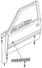 8973648460 - Body: Door Shell for Honda: Passport Image
