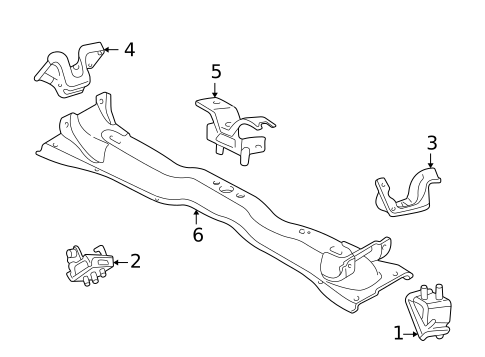 Engine & Trans Mounting for 2003 Lincoln Aviator #0