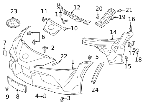 Bumper & Components - Front for 2023 Toyota GR Supra #0