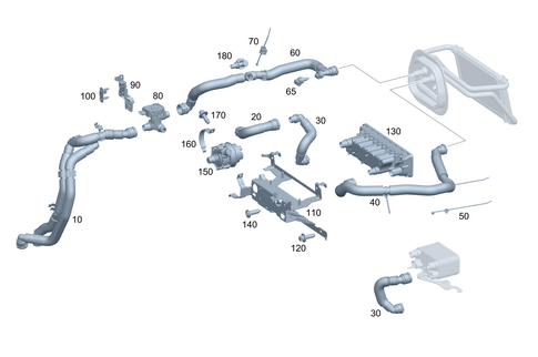 Heating Water Line for 2025 Mercedes-Benz EQS 580 SUV #0
