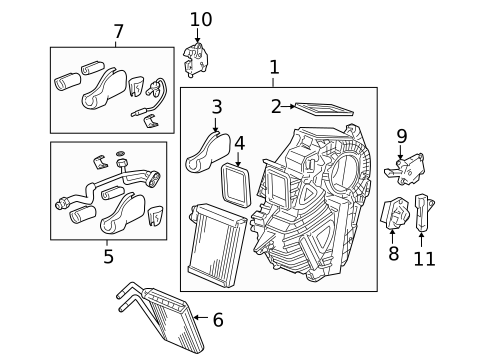 Evaporator & Heater Components for 2007 Honda Odyssey #0