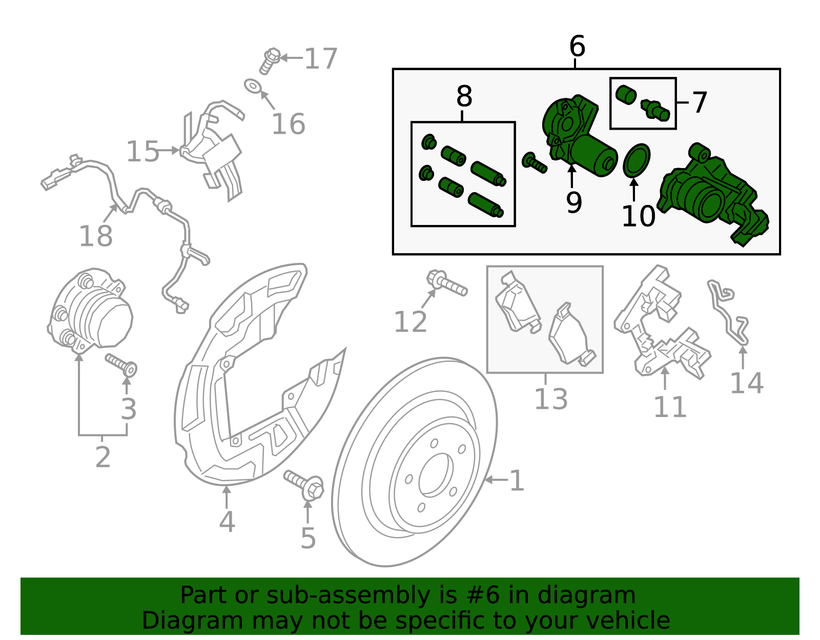2013-2024 Ford Disc Brake Caliper DG9Z-2553-C | TascaParts.com