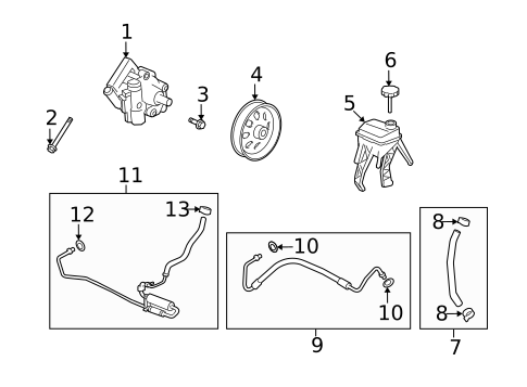 Pump & Hoses for 2007 Suzuki XL-7 #0
