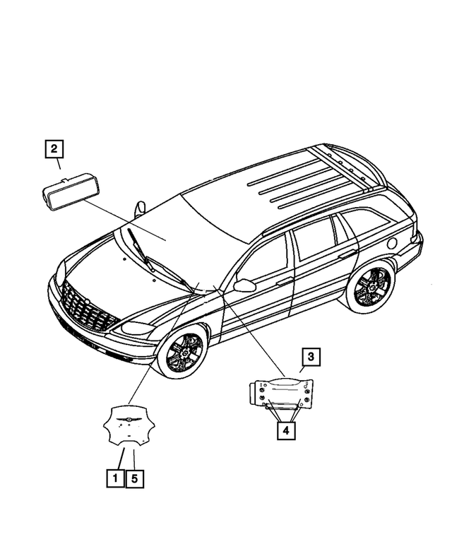 YJ56XDVAB - : Air Bag Module Cover, Driver Air Bag for Mopar Image