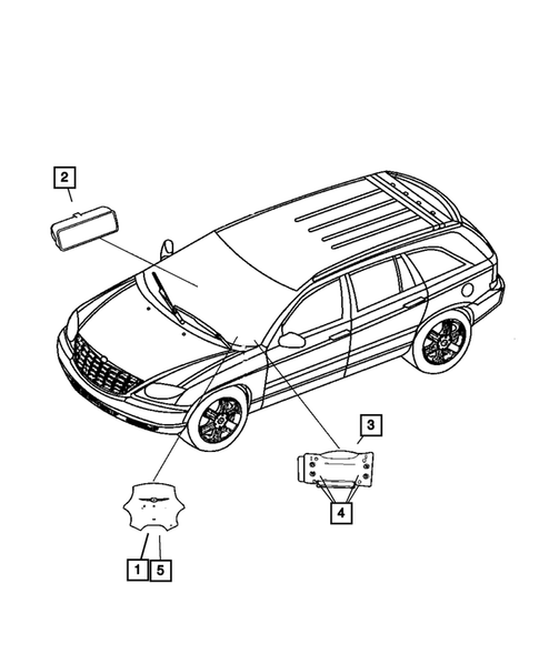 Air  Bags for 2008 Chrysler Pacifica #2