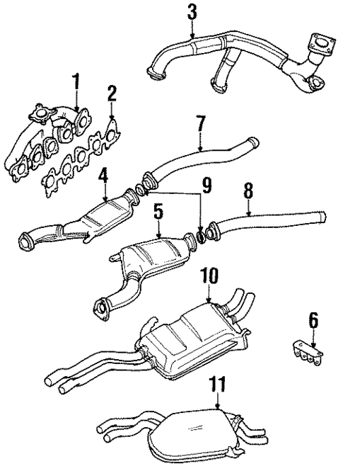 Exhaust Components for 1993 Audi S4 #0