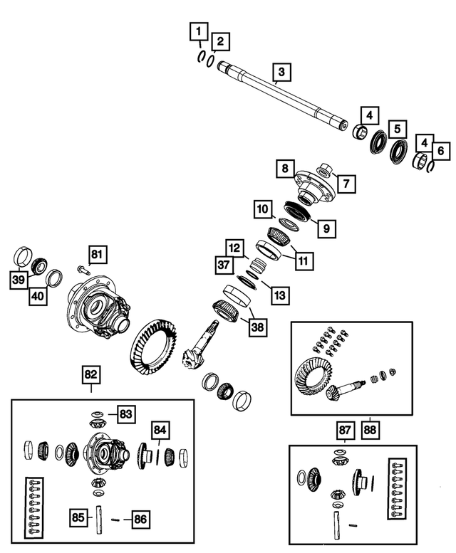 68019327AA - : Axle Shaft Snap Ring, Inboard for Mopar Image