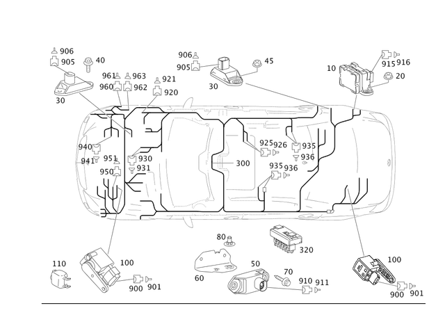 2214402009 - Electrical Equipment and Instruments: Wiring Harness for Mercedes-Benz Image image