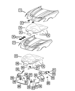 68199795AD - Body Sheet Metal Except Doors: Hood Silencer for Mopar Image